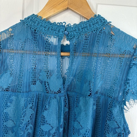 2 for 1 Bundle Michael Kors M Navy Floral Flutter Tank/NWT Ultra Pink Teal Tank - Picture 13 of 14